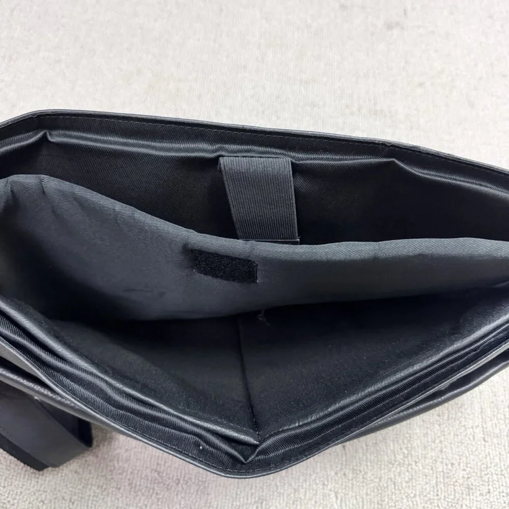 Wilson's Leather Briefcase Branded Executive Black Large NWT